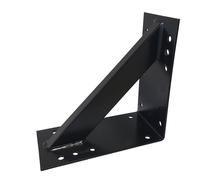 Grande équerre en acier 20x20x10cm 5mm extra forte Connecteur bois renforcé noir
