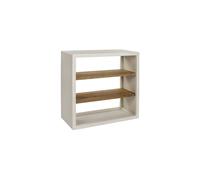 Grande étagère en plâtre blanc, modulaire, avec rangement, 3 étagères, à poser, droit - Pomax, Verona - 90x40x90 cm
