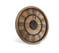 Grande horloge ancienne bois marron -
