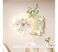 Grande horloge murale 3D à suspendre avec alimentation électrique - Peinture décorative moderne en relief pour salon ou chambre à coucher