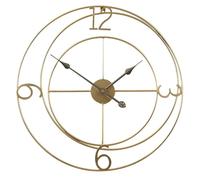 Grande horloge murale en fer forgé, diamètre 60 cm