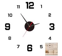 Grande Horloge Murale Moderne 40 cm 3D Autocollante adhésive Mouvement Silencieux Ultra Précis Cadran Alliage Aiguilles Aluminium Décor Salon Cuisine Chambre Installation Facile DIY Design Élégant
