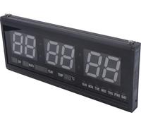 Grande horloge murale numérique - Horloge murale LED - 48 cm - 12/24 heures - Date et température (°C) - CC 5 V ≤ 1,5 W