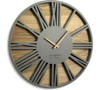 Grande horloge murale sans tic-tac Roman LOFT Gris 50 cm, salon, chambre à coucher, fabriquée dans l'UE