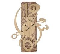 Grande horloge murale Wolly en MDF naturel