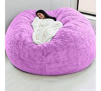 Grande housse de pouf géant rempli de mousse lavable en machine, grande housse de canapé-lit rond, douce et moelleuse pour salon, 1,5 m