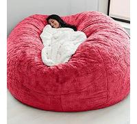 Grande housse de pouf géant rempli de mousse lavable en machine, grande housse de canapé-lit rond, douce et moelleuse pour salon, 1,5 m