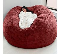 Grande housse de pouf géant rempli de mousse lavable en machine, grande housse de canapé-lit rond, douce et moelleuse pour salon, 1,5 m