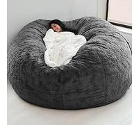 Grande housse de pouf poire pour meubles, douce, moelleuse et lavable en machine, remplie de mousse géante, pour salon, tailles 1,5 m/1,8 m/2,1 m, grande housse de canapé-lit rond