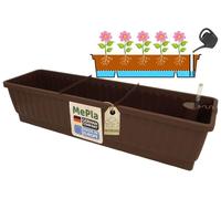 Grande jardinière de balcon Venezia, 100 cm, avec réservoir d'eau