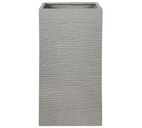 Grande Jardinière Haute Terre Cuite Décor Extérieur 40x40x77 cm Gris Clair Dion