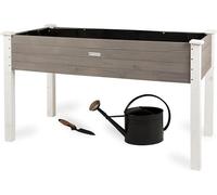 Grande jardinière surélevée en bois pour jardin, balcon ou terrasse, kit de construction de bac à fleurs rectangulaire et étroit, avec film en feutre, idéale pour les herbes aromatiques, dimensions : 