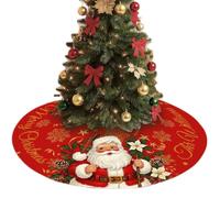 Grande jupe de sapin de Noël rouge de 91,4 cm - Décoration de fête de Noël - Tapis de sapin de vacances d'hiver - Décoration de fête d'hiver - Cadeaux d'anniversaire