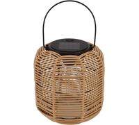 Grande lampe solaire décorative en rotin pour l'extérieur - lampe solaire étanche à poser pour clôture de jardin, terrasse et terrain.