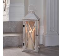 Grande Lanterne Folkestone en Bois avec Bougie TruGlow® et Télécommande