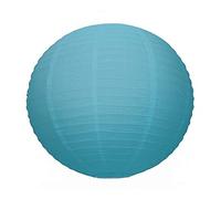 Grande Lanterne Japonaise Bleu Lagon, Lampion Boule Papier, 50 cm, à Suspendre
