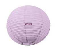 Grande Lanterne Japonaise Lavande, diam. 50 cm, Lampion Boule Papier Violet Clair, à Suspendre