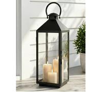 Grande Lanterne Lanternes extérieur: 48cm de Haut Lanterne de Jardin Lanterne extérieur Noir 48cm de hauteur