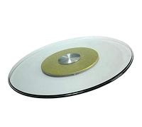 Grande Lazy Susan Plateau Tournant Verre Trempé Plateau De Service Rotatif | Plateau Rotatif Rond Plateau De Table 70 80cm Assiette De Service Pour Centres De Table Cuisine(Gold,80CM/31in)