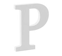 Grande lettre P 20 cm - Lettre décorative blanche à poser à peindre pour noms, décoration DIY, chambre d'enfant, mariage et cadeau