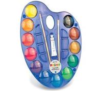PRIMO aquarelle MAXI JUMBO 35 cm palette 12 couleurs + 2 pinceaux + badigeon
