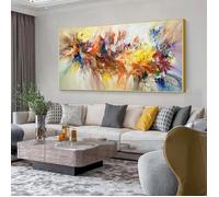 Grande Peinture Abstraite Art Coloré Bloom Fleur Affiche Toile Peinture Pour Salon Mur Art Photo Décor 60x120cm Sans cadre