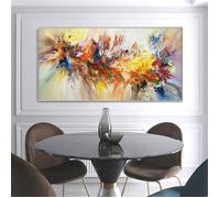 Grande Peinture Abstraite Art Coloré Fleur Affiche Toile Peinture Pour Salon Mur Art Photo Décor À La Maison 60x120cm Sans Cadre