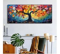 Grande peinture sur toile abstraite colorée arbre de vie affiche art mural décoration de chambre 60x120cm,sans cadre