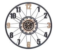 Grande Pendule Murale en métal et Bois D 65 cm - Atmosphera