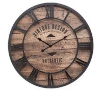Grande Pendule Murale en métal Industriel Vintage Design D 80 cm - Atmosphera