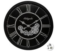 Grande Pendule Murale Noir rétro D 76 cm - Atmosphera