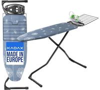 Grande planche à repasser de 120x42 cm - Table à repasser stable, idéale pour les centrales vapeur, pliable, avec réglage de la hauteur, équipée d'un support résistant à la chaleur pour le fer à repas