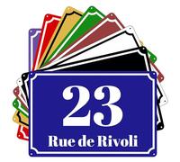 Grande Plaque De Numéro De Rue chiffre numero maison exterieur personnalisé design autocollantes vis clous décorative imprimer aluminium Plusieurs tailles