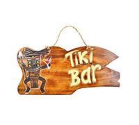 Grande plaque/enseigne en bois "Tiki Bar" 50cm