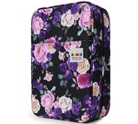 Grande pochette de rangement en plastique avec 300 compartiments - Pochette de rangement avec support à plusieurs niveaux pour crayons de couleur Prismacolor et gommes (violet, rose, rose)