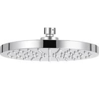 Grande pomme de douche « pluie » et « rafale » de 20 cm, montage fixe avec raccord à rotule métallique 1/2 pouce, finition chrome poli