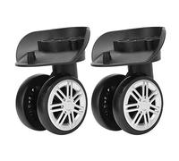 Grande roue à, Huairdum Roue de Valise Noire, Grande Roue à Double rangée résistante à lusure à durée de Vie Assez Longue, Valise à roulettes pour lextérieur