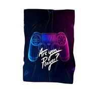 Grande Serviette de Plage Poncho Microfibre XL XXL Thème de Jeu Gamer Manette Jeu Vidéo Garçon Serviette de Bain Homme Séchage Rapide Bain de Soleil Transat Tapis Spa Voyage (Couleur5,100 x 180 cm)
