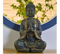Grande Statue Bouddha Méditation - Décoration Zen et Feng Shui - Spirituelle et Relaxante - Dimension : 15x34x H 37,5 cm -