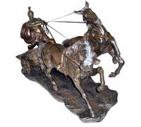 Grande Statue Char Romain de couleur bronze 60 cm