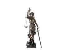 Grande statue Justitia Thémis de couleur bronze 73 cm