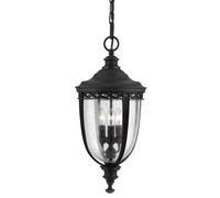 Grande suspension d'extérieur English Bridle 3xE14 noire Feiss FE-EB8-L-BLK