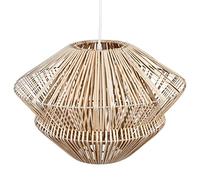 Grande suspension lustre en ROTIN - Diamètre 45 cm - Coloris : BOIS Naturel