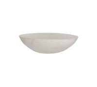 Grande table basse en plâtre blanc, ovale, antidérapant - Pomax, Pretoria - 85x85x25 cm
