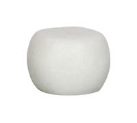 Grande table d'appoint en grès blanc, ronde, intérieur/extérieur - VT wonen, Lazy - Ø50x35 cm