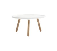 Grande table d'appoint ronde en composite blanc Tablo