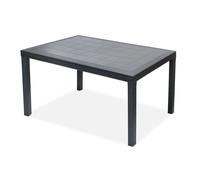 Grande table en résine tressée Houston anthracite Bica