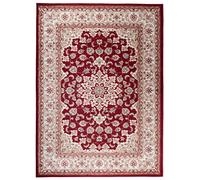 Grande Tapis d'Orient - Rouge Beige - Motif Persan Traditionnel et Oriental - Tapis de Salon Ultra Doux - AYLA - 200_x_300_cm