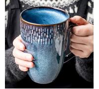 Grande tasse à café en céramique de 600 ml (21 oz), grande capacité avec anse, tasse à thé extra large, compatible lave-vaisselle