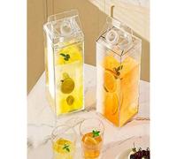 Grande tasse carrée pour le lait, bocal de rangement alimentaire transparent et scellé, récipient portable pour jus et boissons, convient pour le Nouvel An, la Fête des Mères, la remise des diplômes, 